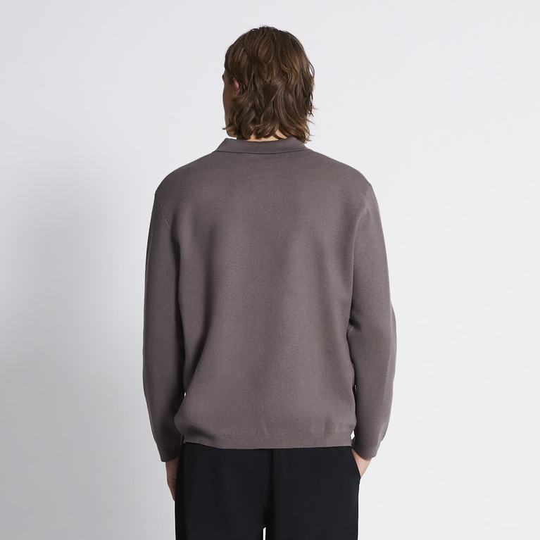 Knitted polo shirt "Ross" Brown